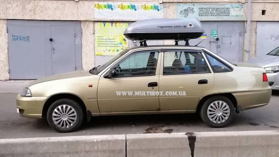 Автомобильный бокс Terra Drive 420 серый DS на Дэу Нексия / Daewoo Nexia