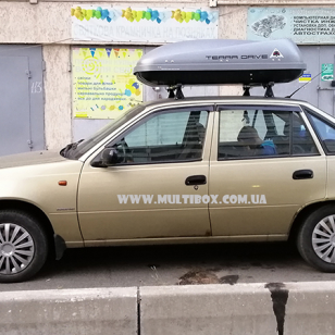 Автомобільний бокс Terra Drive 420 сірий DS на Деу Нексія / Daewoo Nexia