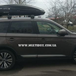 Автомобільний бокс Terra Drive 480 black DS на Mitsubishi Outlander