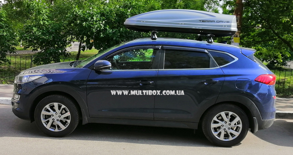 Автомобільний бокс Terra Drive 480 DS Сірий на Hyundai Tucson
