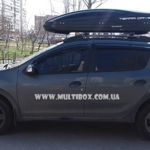 Автомобильный бокс Terra Drive 480 black DS на Renault Sandero StepWay