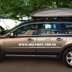 Автомобильный бокс Terra Drive 480 DS серый на Volvo XC70