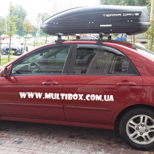 Автомобильный бокс Terra Drive 440 black DS на Kia Cerato