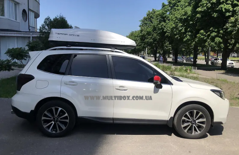 Автомобільний бокс Terra Drive 480 DS білий на Subaru Forester