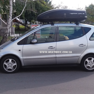 Автомобільний бокс Terra Drive 440 чорний матовий на Mercedes A-class чорний матовий