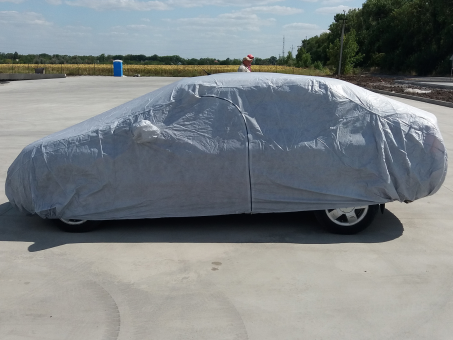Тент автомобільний Milex L (дзеркало+замок) PEVA+PVC з підкладкою - фото 3