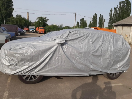 Тент автомобильный Milex Jeep 3XL (зеркало + замок) PEVA + PVC с подкладкой - фото 5