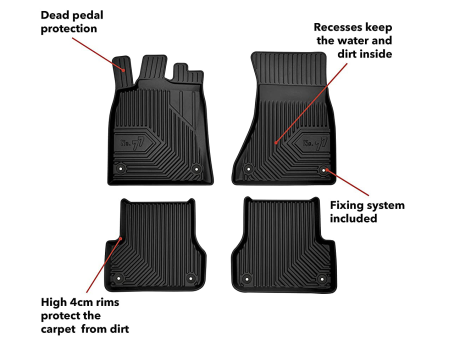 Гумові килимки Frogum №77 для Suzuki Swift (mkIII) 2004-2010 / SX4 (mkI) 2005-2014; Fiat Sedici (mkI) 2005-2014 - фото 3