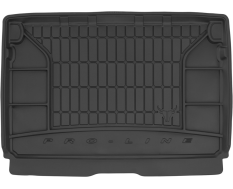 Резиновый коврик в багажник Frogum Pro-Line для Citroen C3 Aircross (mkI) 2017→ (2 ряд без регулировок)(верхний уровень)(багажник)