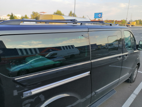Рейлинги на крышу Ford Transit Custom Crown Black - фото 5
