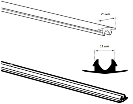 Резинка оригинал, в Т-паз поперечин Thule Wingbar ( 2 шт.) - фото 2