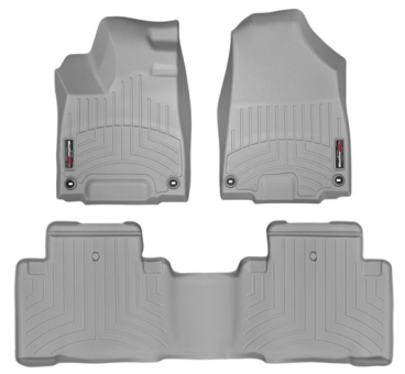 Коврики Weathertech Grey для Acura MDX (mkIII) 2013-2020 (не гибрид)(1-2 ряд) - фото 1