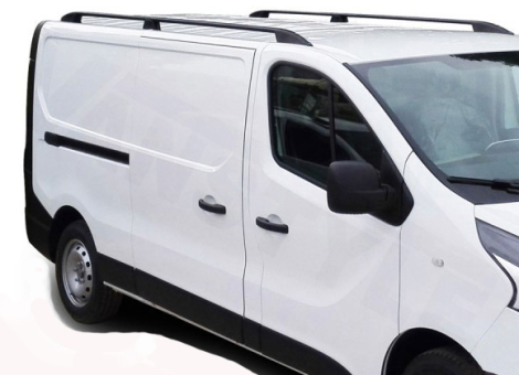 Рейлинги на крышу цельноалюминиевые Opel Vivaro, 14-18 Crown Black - фото 2