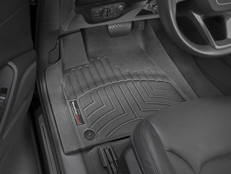 Коврики Weathertech Black для Audi Q7/SQ7 (mkII) 2015&rarr; / Q8/SQ8/RS Q8 (mkI) 2018&rarr; (2 ряд с креплениями)(1-2 ряд) - фото 2