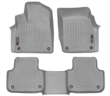 Килимки Weathertech Grey для Audi Q7/SQ7 (mkII) 2015→ / Q8/SQ8/RS Q8 (mkI) 2018→ (2 ряд із кріпленнями)(1-2 ряд)