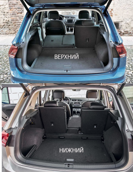 Гумовий килимок в багажник Gledring для Volkswagen Tiguan (mkII) 2016-2024 (5 місць)(з дворівневою підлогою)(верхній рівень)(багажник) (GR 1013) - фото 6