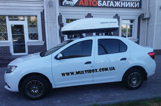 Автомобильный бокс Terra Drive 440 белый глянцевый, двухсторонний - фото 11