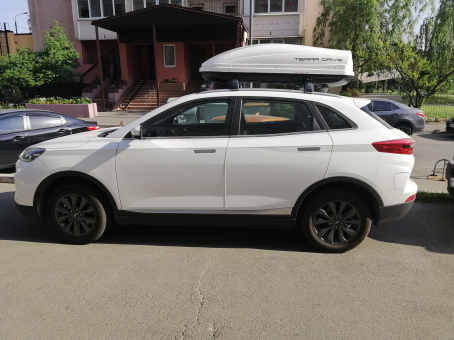 Автомобильный бокс Terra Drive 440 белый глянцевый, двухсторонний - фото 8