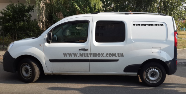 Рейлинги на крышу автомобиля Renault Kangoo II 2008-2021 (пластиковые концевики) - фото 1