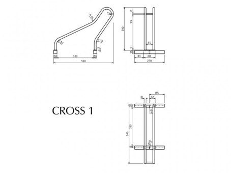 Велопарковка для 1-го велосипеда Krosstech Cross-1 - фото 4