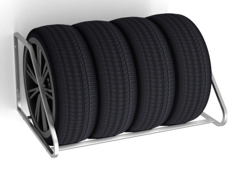 Полиця настінна для зберігання коліс/шин Krosstech Max 4 Silver - фото 7