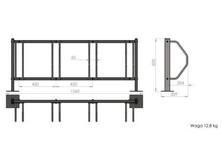Велопарковка на ніжках для 4 велосипедів Krosstech Echo-4 Pion - фото 4