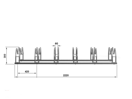 Велопарковка для 6-ти велосипедів Krosstech Smile-6 - фото 4
