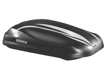 Бокс на крышу Sotra Altro 370 Dark Grey - фото 1