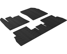 Резиновые коврики Gledring для Citroen Berlingo (mkIII); Peugeot Rifter (mkI); Opel Combo (mkV)(E) 2018→ (пассажир с регулировками)(круглые клипсы) (GR 0722)