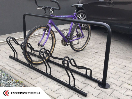 Велопарковка на 4 велосипеди Krosstech Cross-4 з поручнем - фото 9