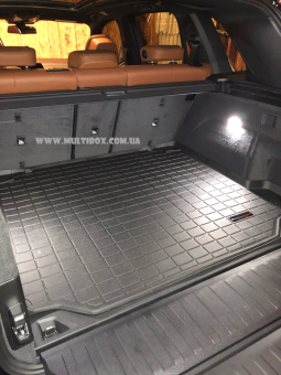 Килимок WeatherTech Black для BMW X5 (G05; F95) 2018&rarr; (5 місць)(без електричної шторки)(без сітки зліва)(багажник за 2 поруч) - фото 2
