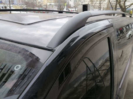Рейлинги на крышу Mercedes Vito / Viano (W639) 2003-2014, V-Class (W447) 2014&rarr; Gold Black (металические ножки) - Короткая база - фото 3