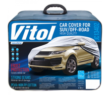 Тент автомобильный Vitol Jeep с подкладкой JC13402 XL
