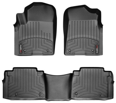 Коврики Weathertech Black для Infiniti QX56 (mkII) 2010-2014 / QX80 (mkI) 2015-2017; Nissan Armada (mkII) 2016-2018 (1-2 ряд) - фото 1