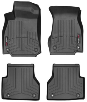 Коврики Weathertech Black для Audi A6/S6/RS6 (mkV)(C8) 2018&rarr; / A7/S7/RS7 (mkII) 2018&rarr; (2 ряд с креплениями) - фото 1