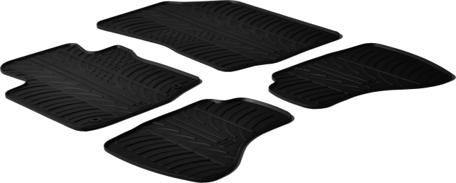 Гумові килимки Gledring для Citroen C1 (mkI); Peugeot 107 (mkI); Toyota Aygo (mkI) 2005-2009 (GR 0110) - фото 1