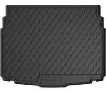 Резиновый коврик в багажник Gledring для Volkswagen T-Roc (mkI) 2017→ (с двухуровневым полом)(нижний уровень)(без запаски)(багажник) (GR 1037)