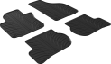 Резиновые коврики Gledring для Volkswagen Golf (mkV) 2003-2010 / (mkVI) 2008-2014 / Jetta (mkV) 2005-2010 / Scirocco (mkIII) 2008-2017 (овальные клипсы) (GR 0965) - фото 1