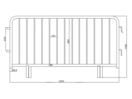 Секційна огорожа/фан бар'єр Krosstech 200 см - фото 3