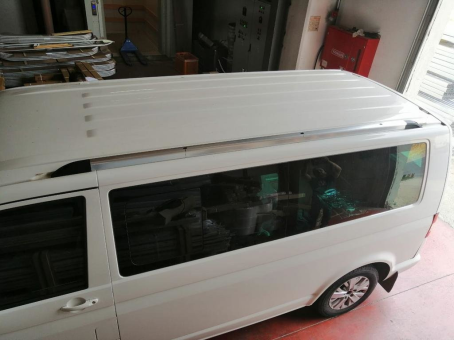Рейлинги на крышу Volkswagen Transporter T5/T6 Silver интегрированные Flush Type - Короткая база - фото 5