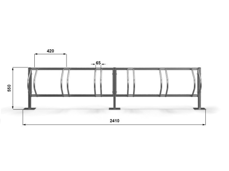 Велопарковка на 6 велосипедов Krosstech Echo-6 Pion - фото 5
