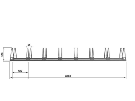 Велопарковка для 9-ти велосипедов Krosstech Echo-9 - фото 2