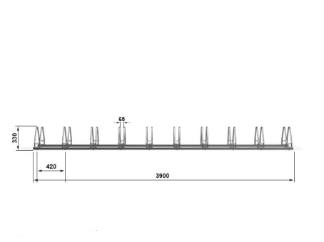 Велопарковка для 10-ти велосипедов Krosstech Echo-10 - фото 2
