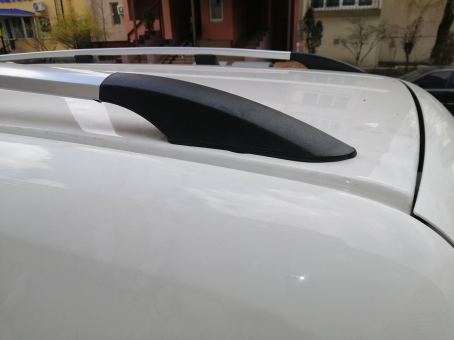 Рейлінги на дах Citroen Berlingo  (mkII) 2008-2018; Peugeot Partner (mkII) 2008-2018 (пластикові кінцевики) - сріблястий - фото 8