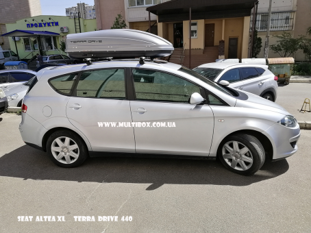 Автомобильный бокс Terra Drive 440 серый матовый, двухсторонний - фото 50