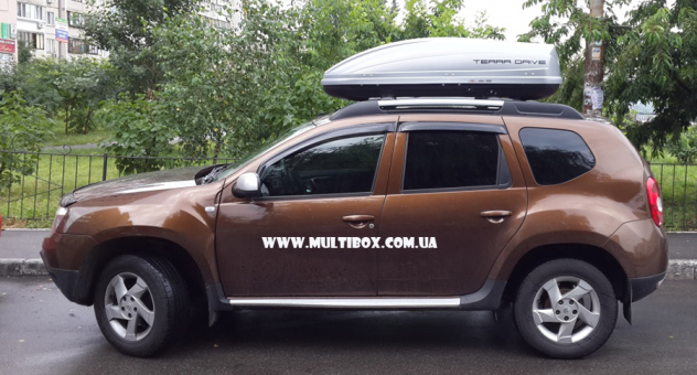 Автомобильный бокс Terra Drive 440 серый матовый, двухсторонний - фото 8