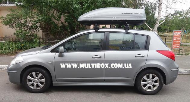 Автомобильный бокс Terra Drive 440 серый матовый, двухсторонний - фото 34