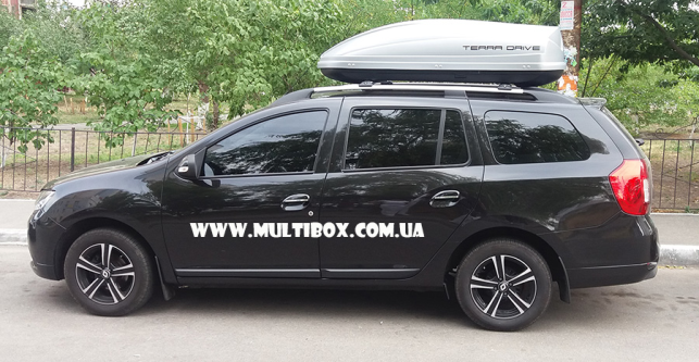 Автомобильный бокс Terra Drive 440 серый матовый, двухсторонний - фото 37