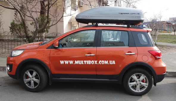 Автомобильный бокс Terra Drive 440 серый матовый, двухсторонний - фото 46