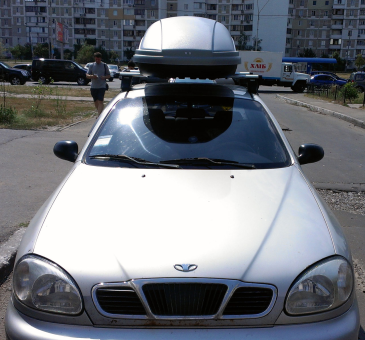 Автомобильный бокс Terra Drive 440 серый матовый, двухсторонний - фото 59